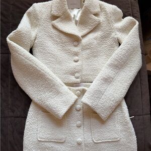 Meshki Cream Bouclé Teddy Jacket